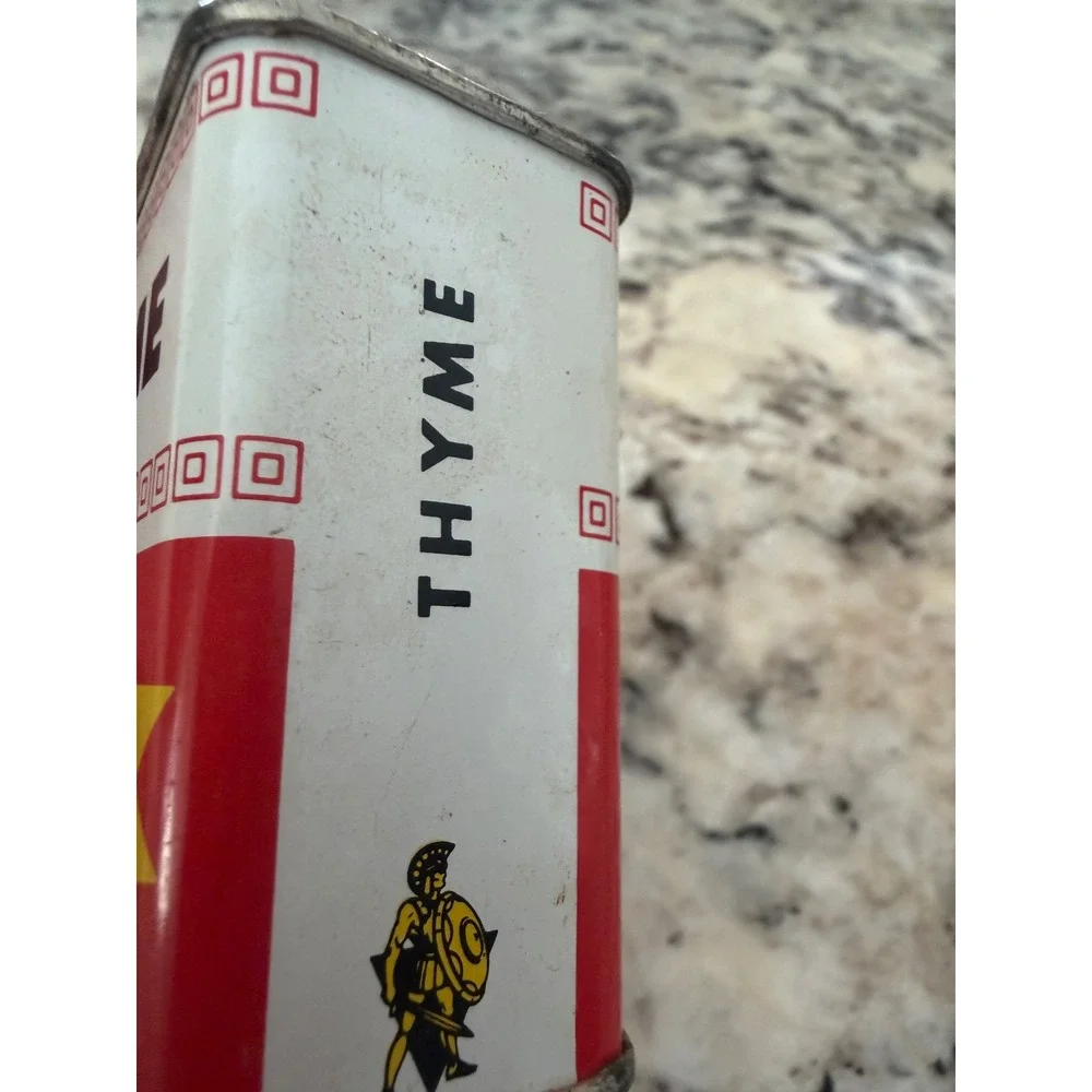 Spartan Thyme‎ Spice Tin Vintage 1 oz Metal Decor Advertising Grand Rapids MI